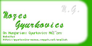 mozes gyurkovics business card